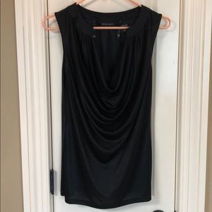 NY&Co black scoop neck sleeveless dress blouse